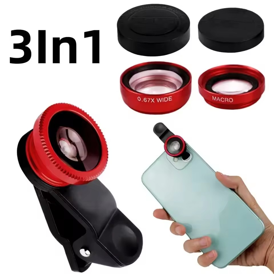 Photography With Mobile - 3-in-1 Mobiele Telefoon Fisheye Lens 0.67X