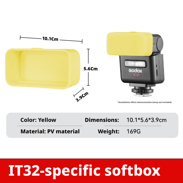 Diffuser voor Godox iT32 Mini  - Photography Yellow Light recensie en prijs