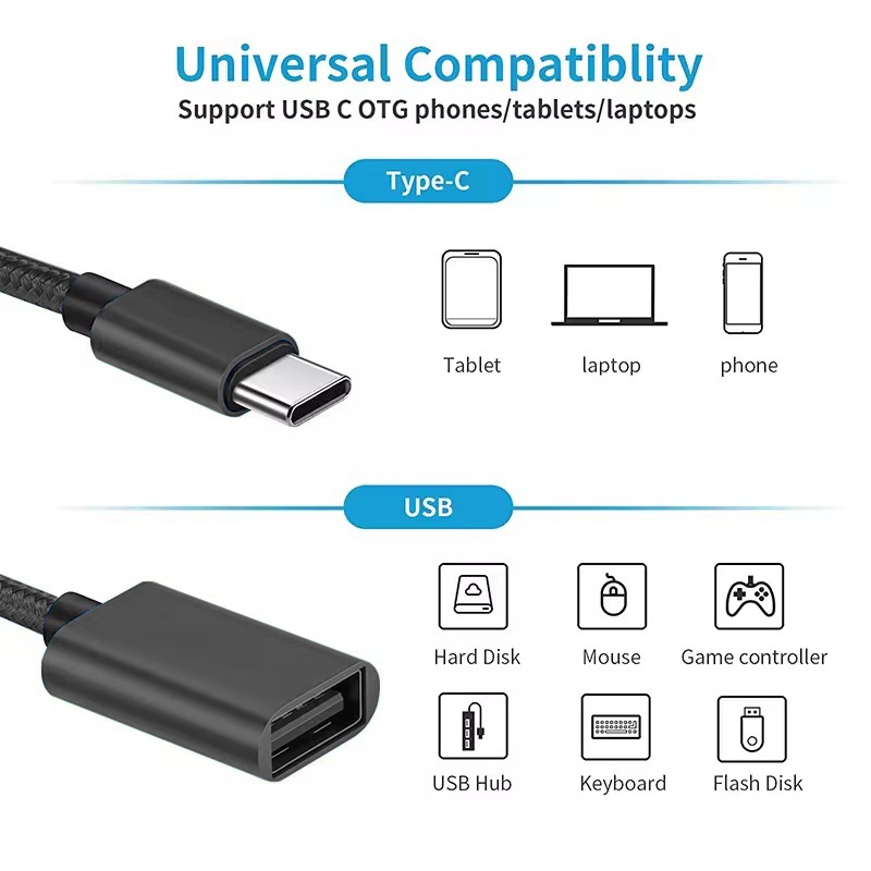 USB-C naar USB OTG datakabelad - Photography Kit Xiaomi recensie en prijs